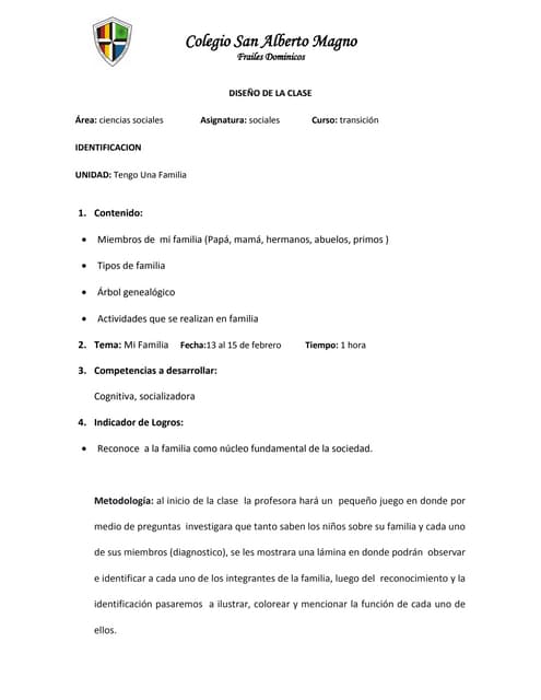 ejemplo de plan de clase para grado primero | PDF | Education