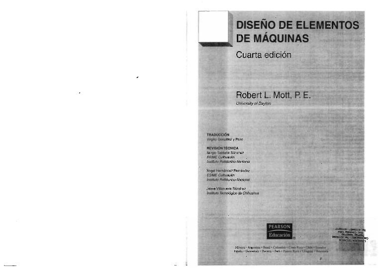 Mecanica Aplicada Al Diseño De Los Elementos De M