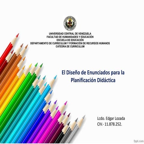 Diseño de enunciados en la Planificación Didáctica