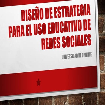 Diseño de estrategia para el uso educativo