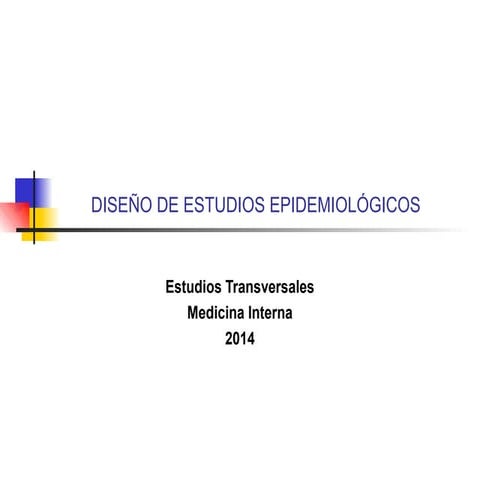 Diseño de estudios transversales
