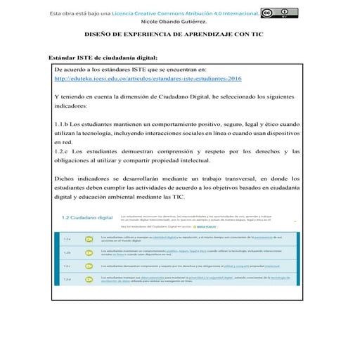 Diseño de experiencia de aprendizaje con TIC