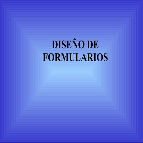 Diseño de formularios