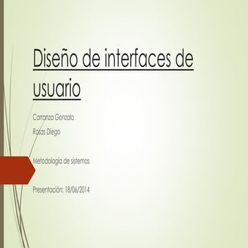 Diseño de interfaces de usuario