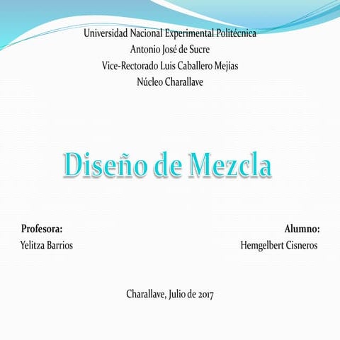 Diseño de mezcla