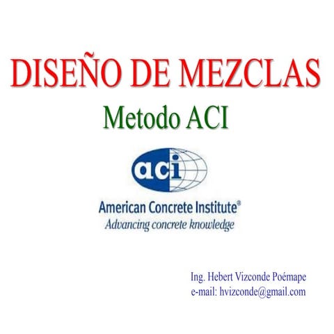 Diseã±o de mezclas aci