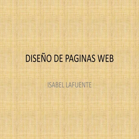 Diseño de paginas web
