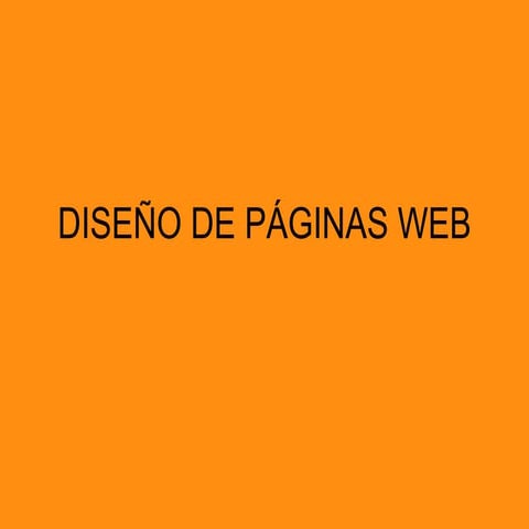 Diseño de páginas web