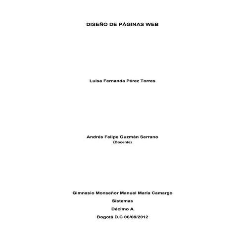 Diseño de páginas web