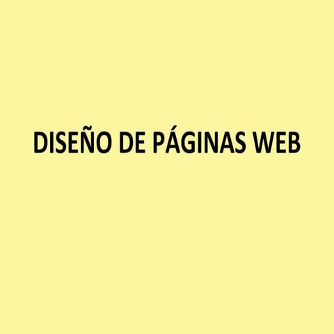 Diseño de páginas web