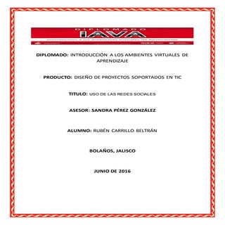 Diseño de proyectos soportados en tic