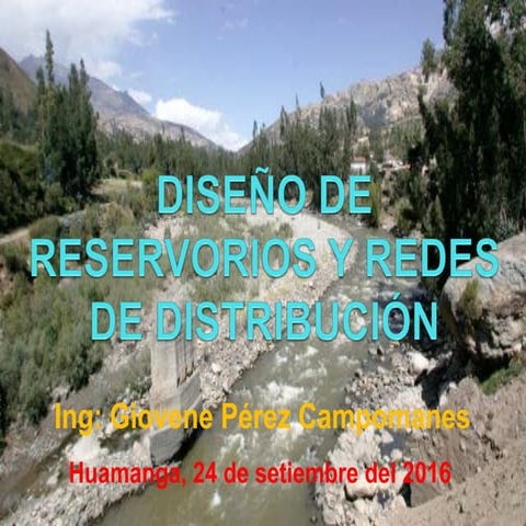 Diseño de tanque  de almacenamiento y distribucion de agua