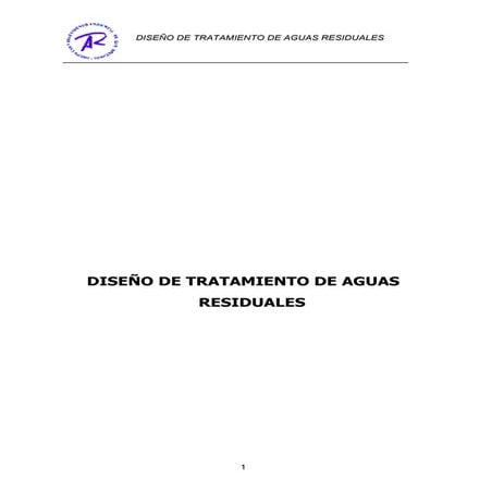 Diseño de tratamiento de aguas residuales
