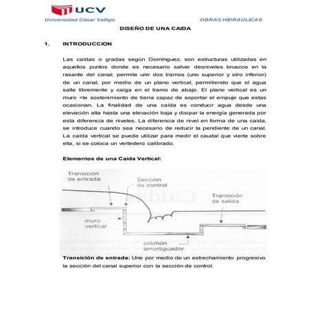 Diseño de una caida