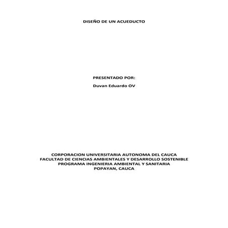 Diseño de un acueducto 