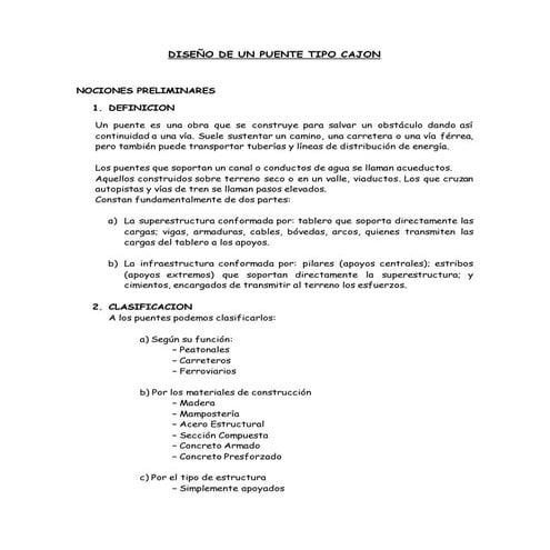 Diseño de un puente