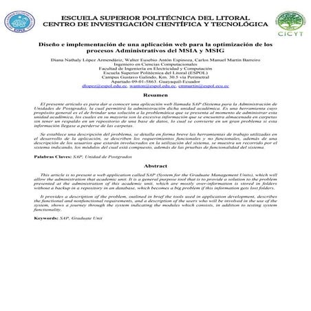 Diseño e implementación de una aplicación web para la optimización de los pro...