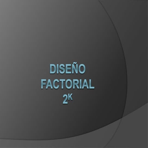 Diseño factorial 2k...