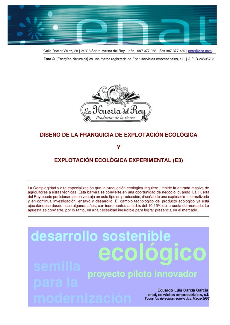 Franquicias Por Menos De 20000 Euros Diseño franquicia La Huerta del Rey (Doc.4)