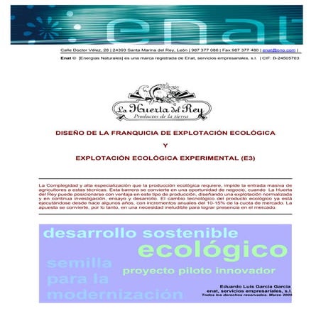 Diseño franquicia La Huerta del Rey (Doc.4)