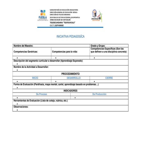 Diseño Iniciativa Pedagógica