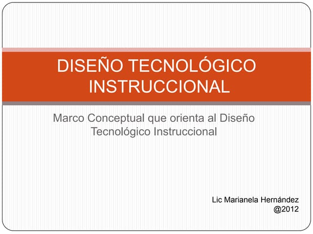 Diseño tecnológico instruccional (m...