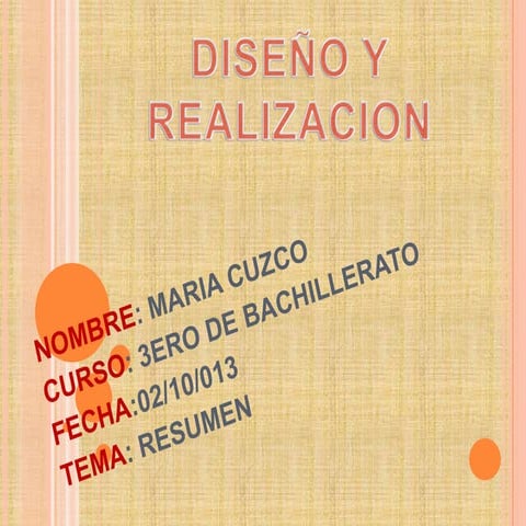 Diseño  i realizacion resumen