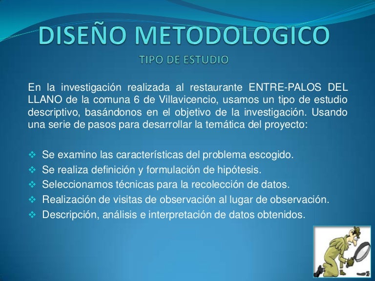 Diseño metodologico