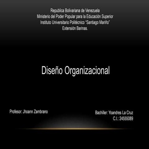 Diseño organizacional