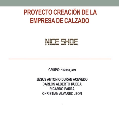Proyecto empresa de calzado Nice Shoe