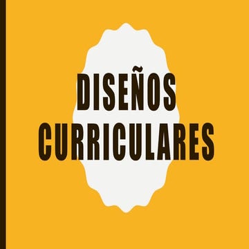 Diseños curriculares