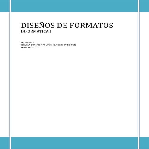Diseños de formatos