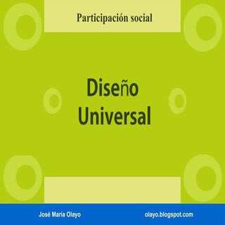 Diseño universal. participación soc...