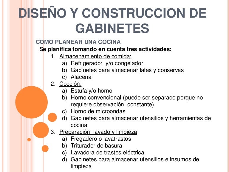 Diseño y construccion de gabinetes