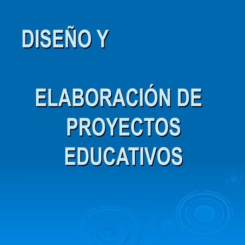 Diseño de proyectos