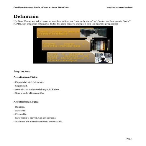 Diseño y normas para data centers