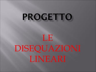 Disequazioni lineari