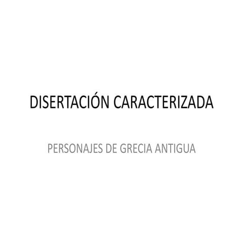 Disertación caracterizada terceros básicos
