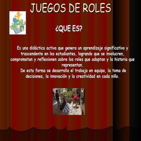 JUEGO DE ROLES EN LA EDUCACION