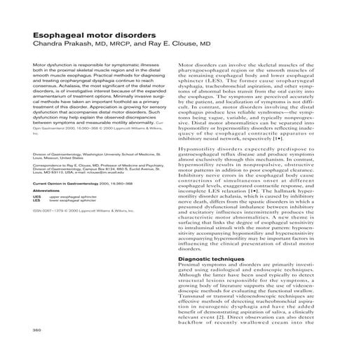 Chicago classification version 4.0: HRM classification of esophageal ...