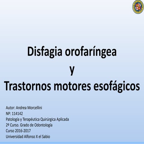 DISFAGIA OROFARÍNGEA