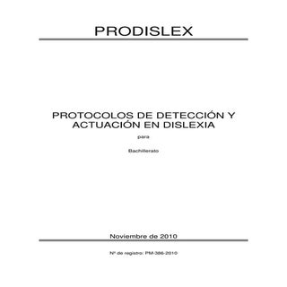 Prodislex Bachillerato