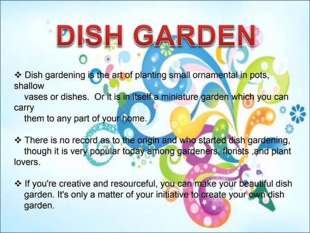 DISH GARDEN PPT BY Shreedhar Beese