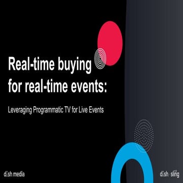 Real-time buying for real-time events: Leveraging Programmatic TV for Live Ev...