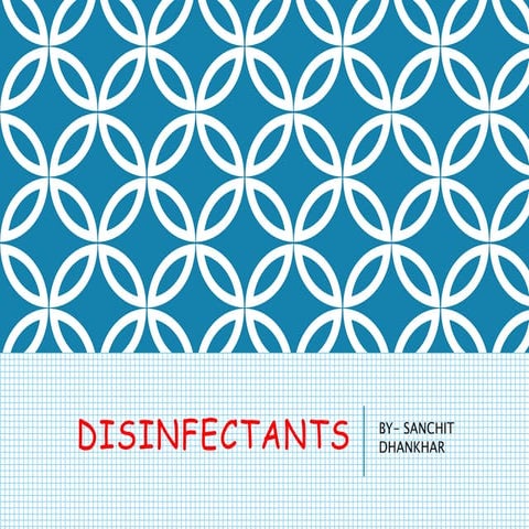 Disinfectants- Pharmaceutical Microbiology