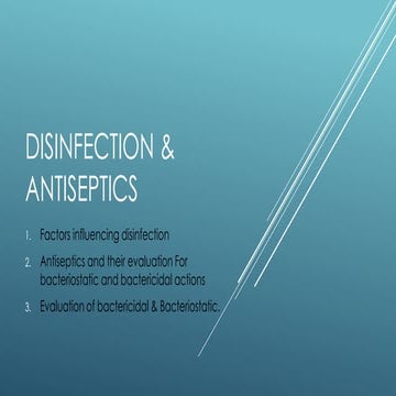 Evaluation of Bactericidal and Bacteriostatic | PPTX