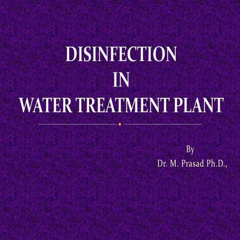 Disinfection in water treatment plant