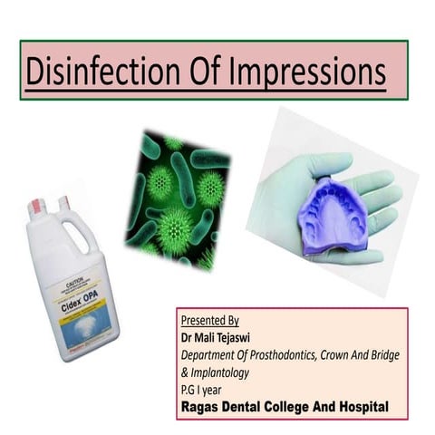 Disinfection of impressions