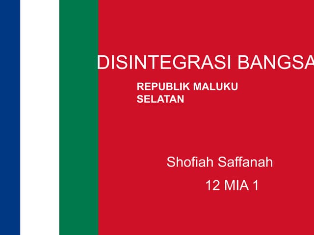 Republik maluku selatan (rms) | PPTX