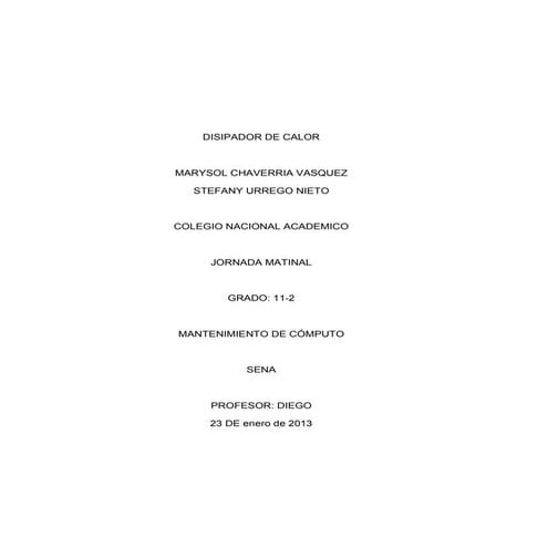 Disipador de calor
